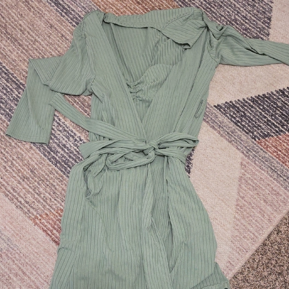 Green Ribbed Sleepwear Set - Picture 8 of 9